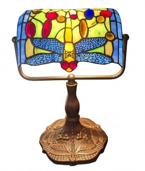 Dragonfly Bankers Lamp 32cm
