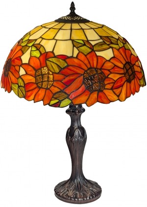 Large Sunflower Tiffany Table Lamp 59cm 