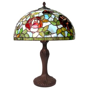 Rose Tiffany Table Lamp 56cm