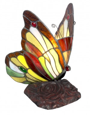 Multi Coloured Butterfly Lamp 23cm