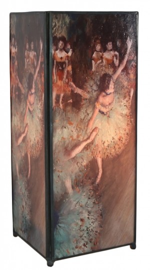 Ballet Dancer Square Lamp Screen Printed - 27cm