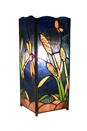 Riverbank and Dragonfly Square Lamp 27cm