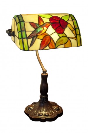 Bankers Lamp - Humming Bird Design 33cm  