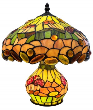 Mushroom Tiffany Table Lamp - 32.5cm