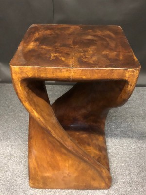 Wooden Stool Twisted ** Seconds **