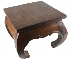 Wooden Table Curved Legs 40.5cm