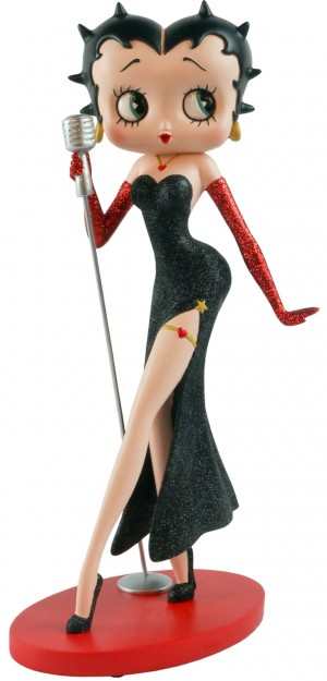 Betty Boop Classic Singer (Black Glitter Dress) 30.5cm