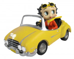 Betty Boop In Yellow Sports Car ** 30cm
