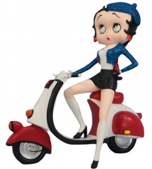 Betty Boop Scooter With Blue Glitter 31cm