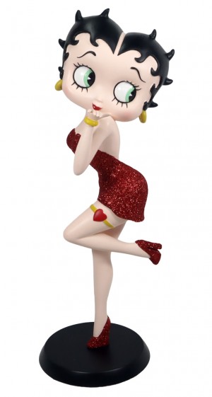 Betty Boop Blowing Kiss - Red Glitter Dress 32cm