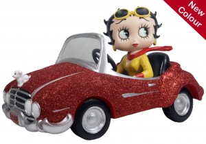 Betty Boop In Motor Car - Red Glitter ** 30cm