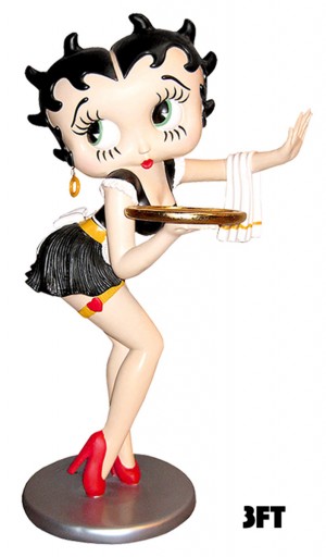 Betty Boop Waitress with Tray 3ft
