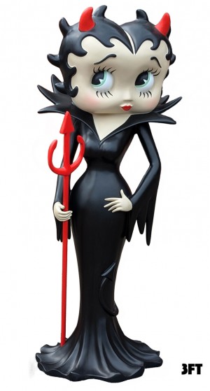 Betty Boop Devil 98cm - Black Dress With BLACK Tail