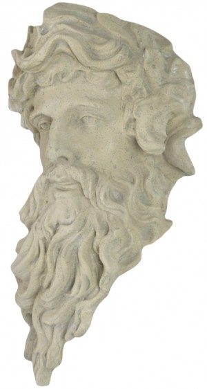 Hercules Head 44cm  Roman Stone Finish