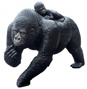 Female Gorilla with Baby - 123cm