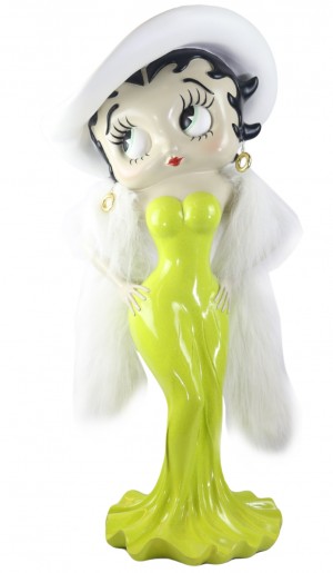 Betty Boop Madam Lime/Yellow Glitter Dress 3ft 