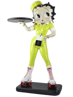 Betty Roller Skate Waitress Lime/Yellow Glitter 3ft