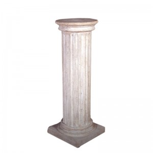 Fluted Column Round Top - Roman Stone Finish 121cm