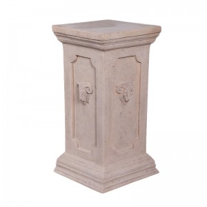 Keswick with Ram Head Pedestal - 66cm - Roman Stone Finish