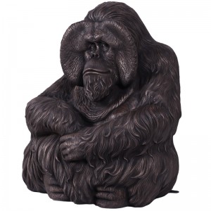Sitting Orangutan - 87cm - Imperial Bronze Finish