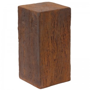 Woodgrain Pedestal - 48cm - Rust Finish