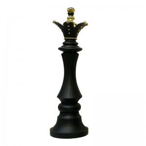 Chess Piece - Queen - Small - 97cm - Black and Gold Finish