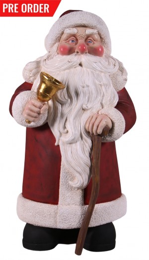 Vintage Santa With Cane - 119cm