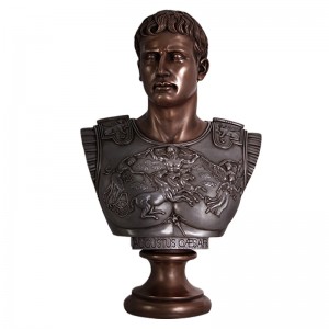 Augustus Caesar Bust - Bronze & Aluminimum Finish - 83cm