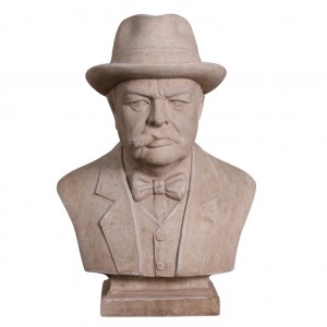 Winston Churchill Bust - Roman Stone Finish 60cm