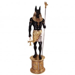 Anubis On Silver and Gold Base - 239cm