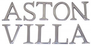15cm Cast Aluminium Aston Villa Letters 