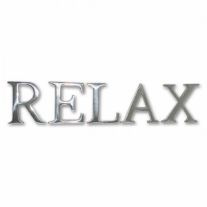 9cm Cast Aluminium Relax Letters 
