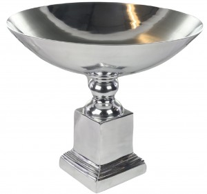 Cast Aluminium Bowl On Base  47cm