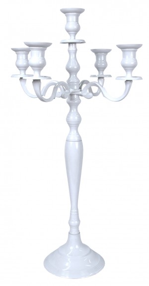 Aluminium Candelabra White Finish - 78cm