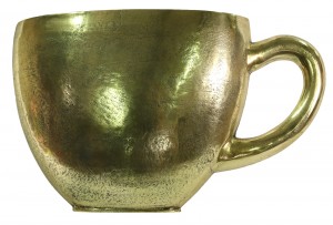 Cast Aluminium Cup - Wall Hanging 64cm - Anodized Antique Brass Industrial Finish