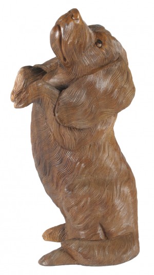 Wooden Dog Begging