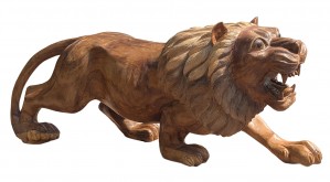 Hand Carved King Lion - Suar Wood - 155cm