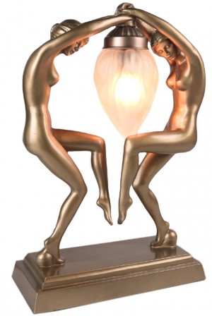38cm Twin Nude Dancing Lamp