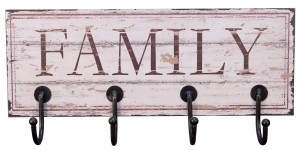 40cm Family Wall Hanger (4 Hooks)