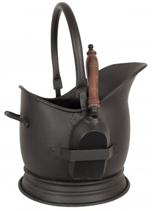 Coal Bucket With Shovel - Black Finish 45cm