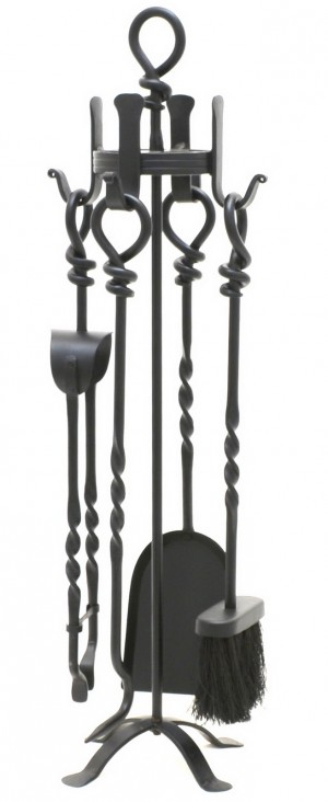 Twist Companion Set On Stand - Black  69cm