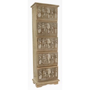Fox 5 Drawer Cabinet - White Finish