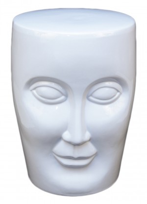 Face Stool - White 46cm  ** Slight Seconds **