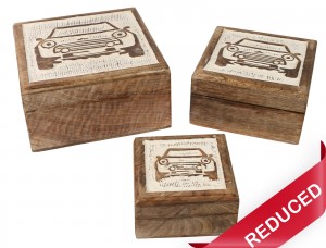 Set of 3 Car Boxes 17.8cm