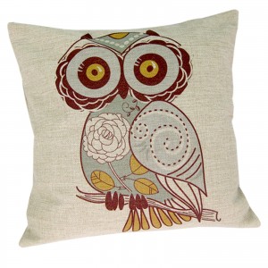 Cushion Cover Only - Owl (Natural)