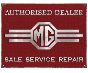 MG Authorised Dealer Metal Sign - 41cm TBD
