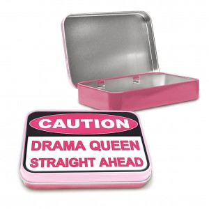 Caution Drama Queen Ahead Keepsake Tin 11.1cm