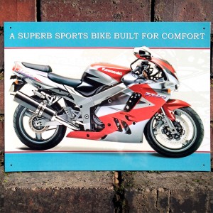 Kawasaki Ninja ZX-9R Metal Sign - 41cm