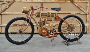 Vintage Gold Motorbike Decoration - 200cm