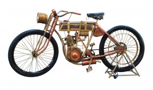 Vintage Gold Motorbike Decoration - 200cm